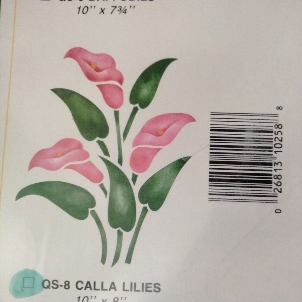 Stencil Ease Pre Cut Stencil Calla Lilies